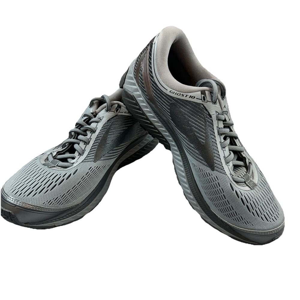 Brooks ghost 10 Running Shoes Men Size 9 Wide Grey DNA Cushion Athletic sneakers